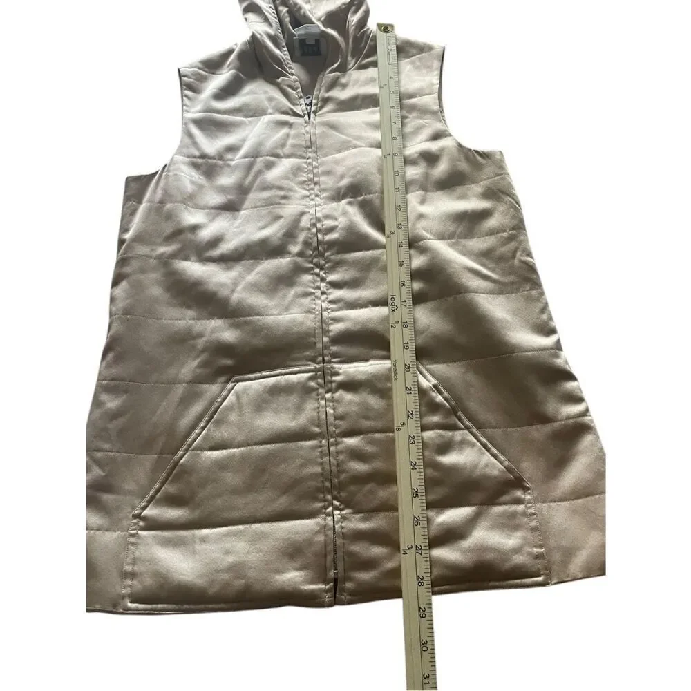 Oscar De La Renta Women’s Gold Hooded Vest Gold Size 8
